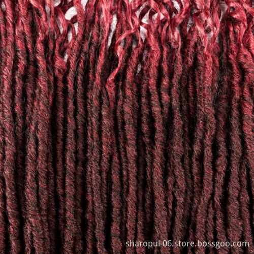 Curly faux locs hair extension 16inch 18 inch 24strands Afro Black Lady free sample for braiding crochet hair Attachments